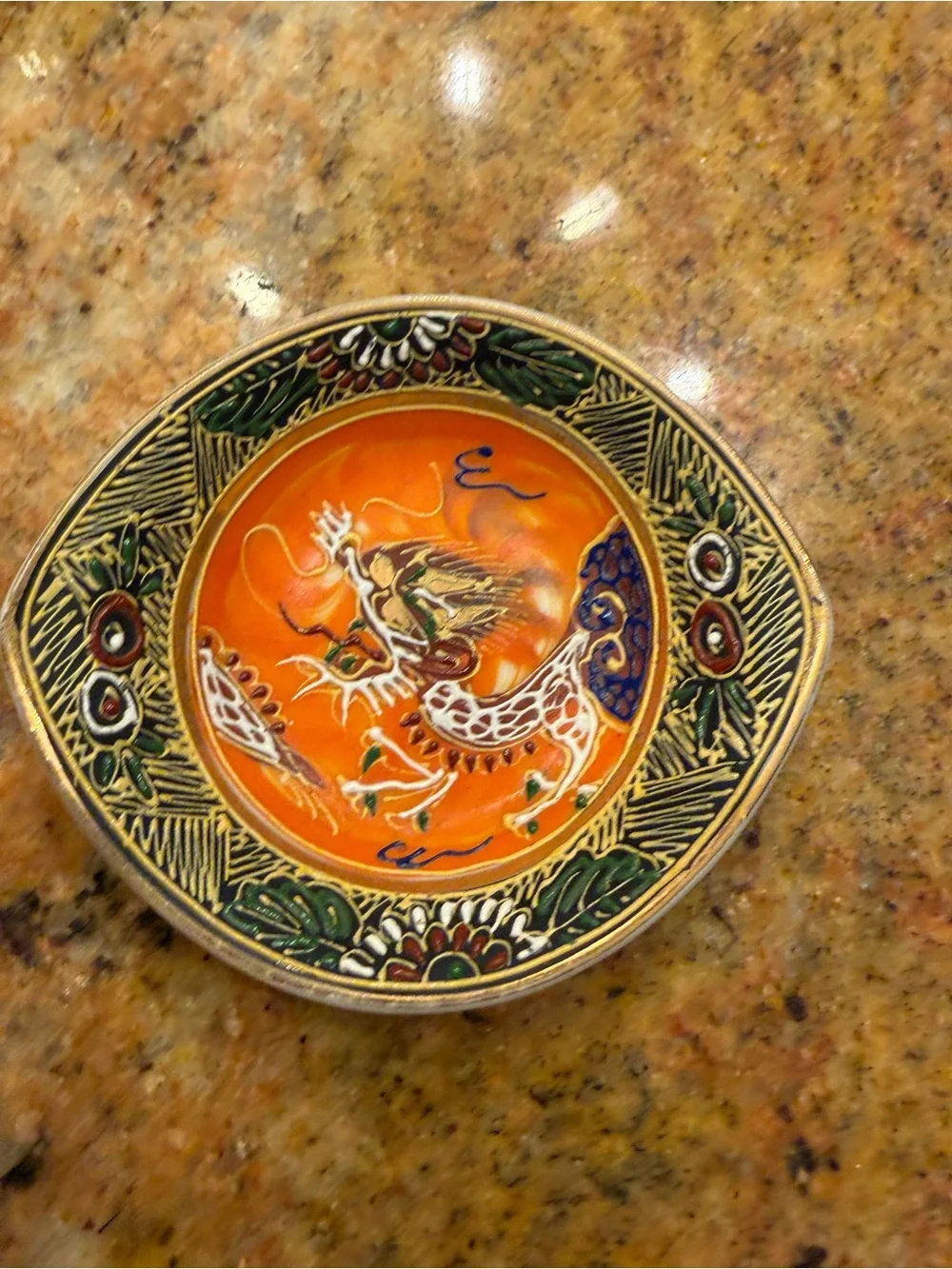 Vintage mid-20th-century Japanese hand-painted porcelain nesting dishes